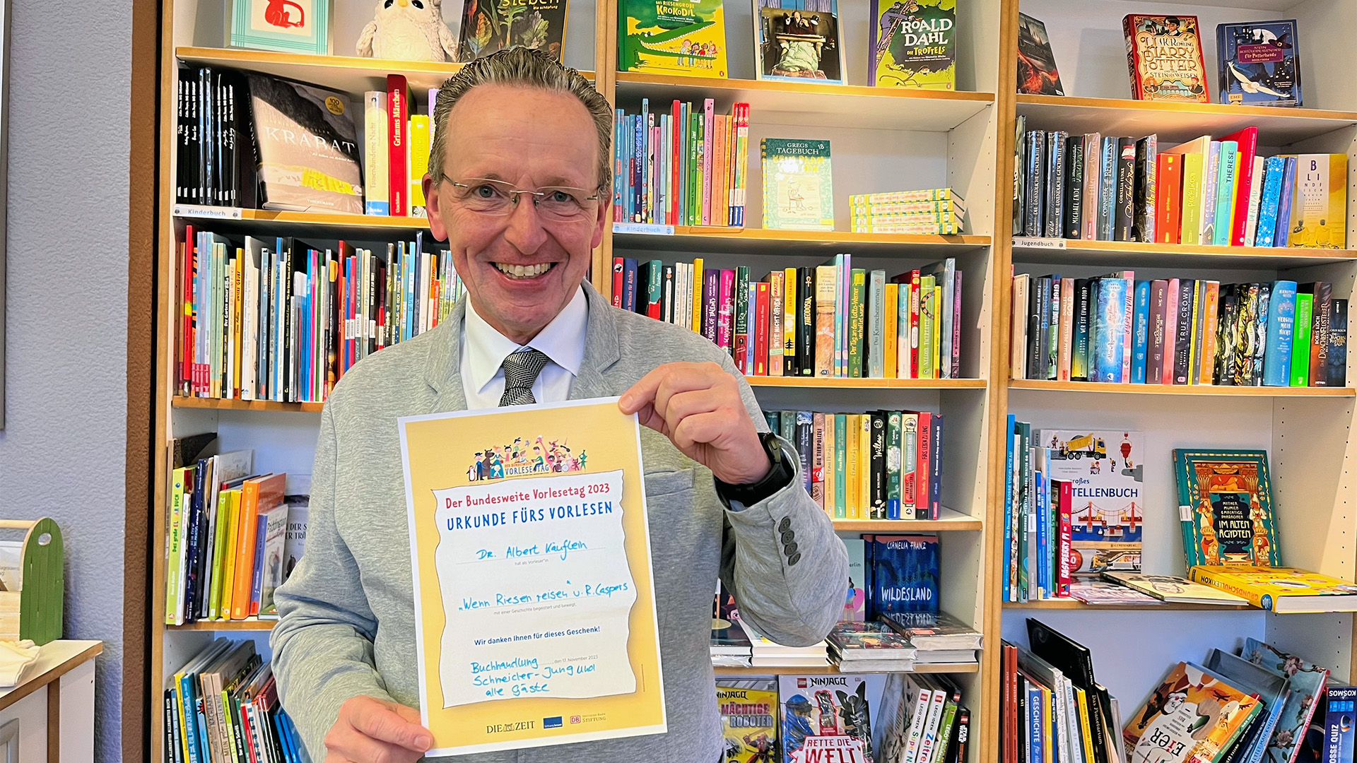 Vorlesetag 2023 mit Bürgermeister Dr. Albert Käuflein