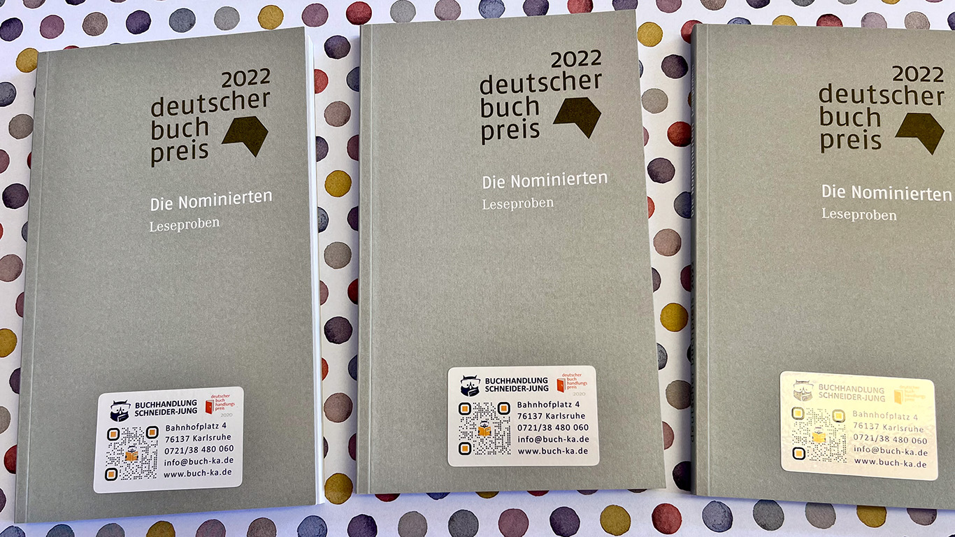 Deutscher Buchpreis 2022: Spannende Nominierte und kostenlose Leseprobe in unserer Buchhandlung Deutscher Buchpreis 2022: Spannende Nominierte und kostenlose Leseprobe in unserer Buchhandlung